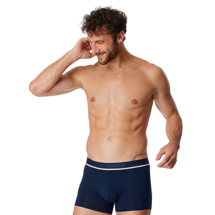 Schiesser short 3 pack 95/5 organic cotton boxer briefs grey / blue / black heren 173986-910 Schiesser boxer lot de 3 95/5 organic cotton boxer briefs grey / blue / black hommes