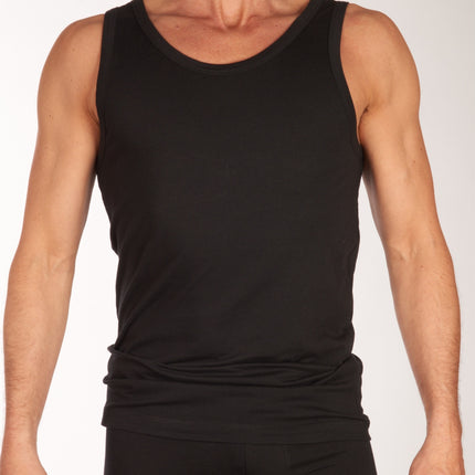 Schiesser singlet 2 pack 95/5 organic cotton undershirts black heren 176038-000 Schiesser débardeur lot de 2 95/5 organic cotton undershirts black hommes
