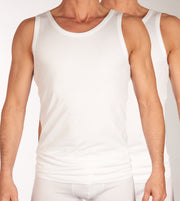 Schiesser débardeur lot de 2 95/5 organic cotton undershirts white hommes