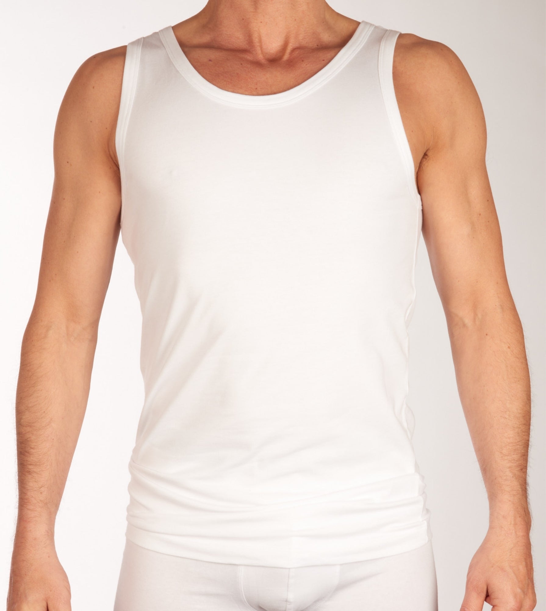 Schiesser singlet 2 pack 95 5 organic cotton undershirts white heren MyComfort24