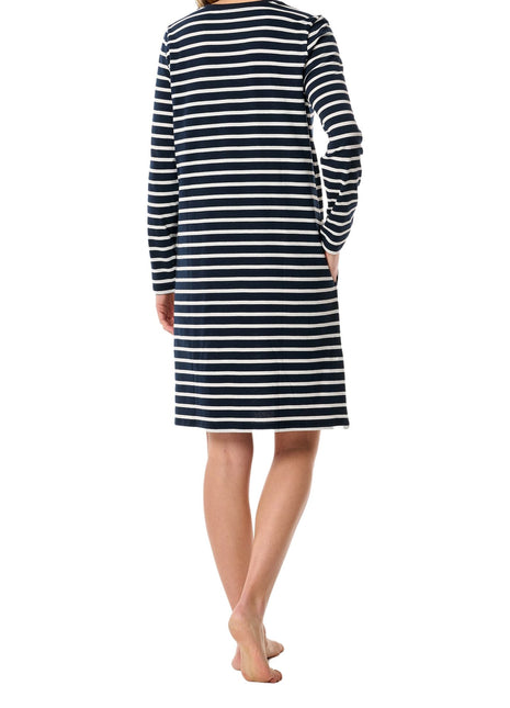 Schiesser slaapkleedje casual essentials midnight blue dames 181745-804 Schiesser robe de nuit casual essentials midnight blue femmes