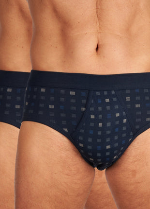Schiesser slip 2 pack essentials sports briefs navy blue heren 225167-815 Schiesser slip lot de 2 essentials sports briefs navy blue hommes
