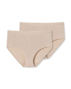 Schiesser slip 2 pack modal essentials midi panties sand dames 162893-410 Schiesser slip lot de 2 modal essentials midi panties sand femmes