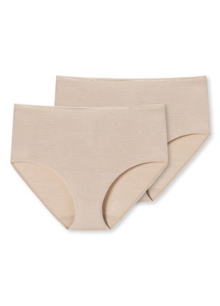 Schiesser slip 2 pack modal essentials midi panties sand dames 162893-410 Schiesser slip lot de 2 modal essentials midi panties sand femmes