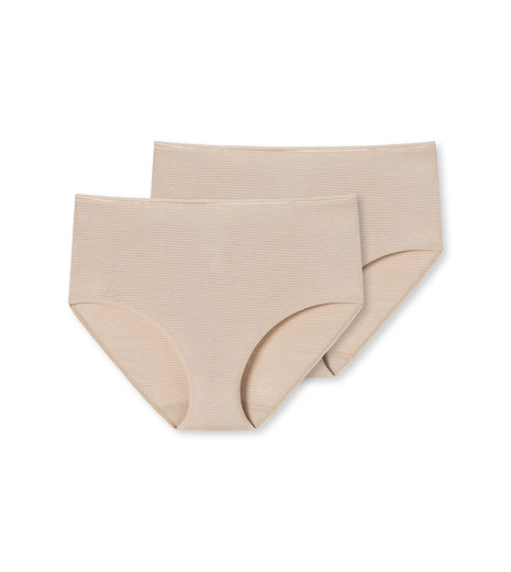 Schiesser slip 2 pack modal essentials midi panties sand dames 162893-410 Schiesser slip lot de 2 modal essentials midi panties sand femmes