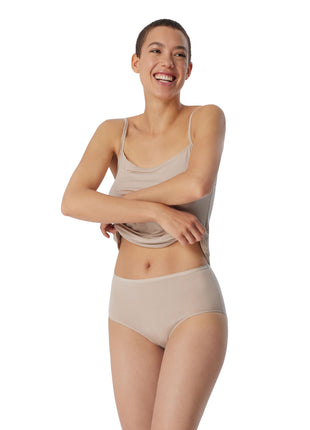 Schiesser slip 2 pack modal essentials midi panties sand dames 162893-410 Schiesser slip lot de 2 modal essentials midi panties sand femmes