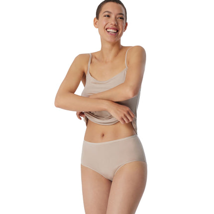 Schiesser slip 2 pack modal essentials midi panties sand dames 162893-410 Schiesser slip lot de 2 modal essentials midi panties sand femmes