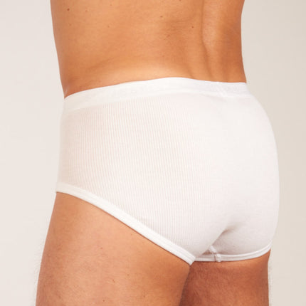 Schiesser slip 2 pack original classics 2-2 rib sports briefs white heren 005052-100 Schiesser slip lot de 2 original classics 2-2 rib sports briefs white hommes
