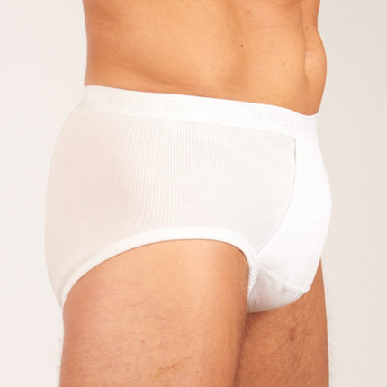 Schiesser slip 2 pack original classics 2-2 rib sports briefs white heren 005052-100 Schiesser slip lot de 2 original classics 2-2 rib sports briefs white hommes
