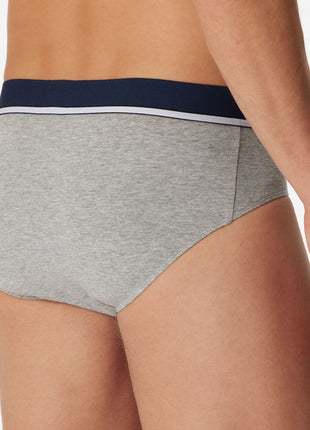 Schiesser slip 3 pack 95/5 organic cotton rio briefs grey / blue / black heren 179571-910 Schiesser slip lot de 3 95/5 organic cotton rio briefs grey / blue / black hommes
