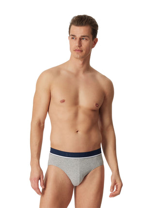 Schiesser slip 3 pack 95/5 organic cotton rio briefs grey / blue / black heren 179571-910 Schiesser slip lot de 3 95/5 organic cotton rio briefs grey / blue / black hommes