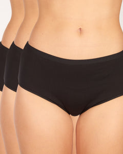 Schiesser slip 3 pack uncover midi briefs black dames 173949-000 Schiesser slip lot de 3 uncover midi briefs black femmes
