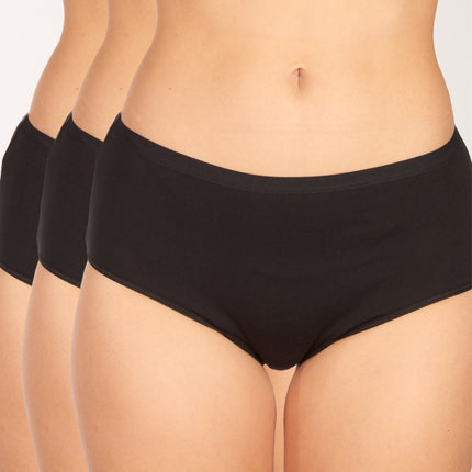 Schiesser slip 3 pack uncover midi briefs black dames 173949-000 Schiesser slip lot de 3 uncover midi briefs black femmes
