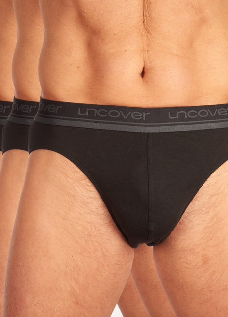 Schiesser slip 3 pack uncover rio briefs black heren 173903-000 Schiesser slip lot de 3 uncover rio briefs black hommes