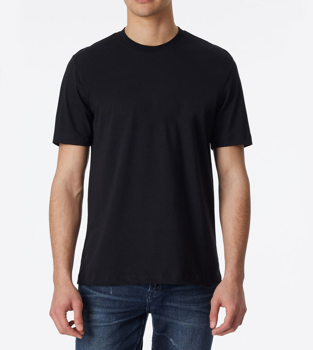 Schiesser t-shirt ronde hals 2 pack essentials american shirts black heren 008150-000 Schiesser t-shirt col rond lot de 2 essentials american shirts black hommes