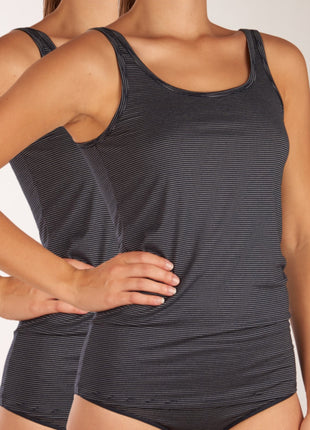 Schiesser topje 2 pack modal essentials tank tops midnight blue dames 162896-804 Schiesser topje lot de 2 modal essentials tank tops midnight blue femmes
