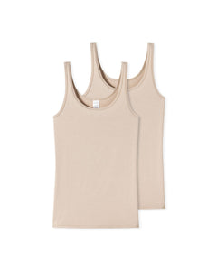 Schiesser topje 2 pack modal essentials tank tops sand dames 162896-410 Schiesser caracos lot de 2 modal essentials tank tops sand femmes