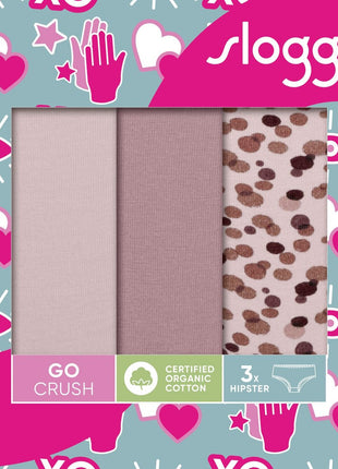 Sloggi 3 hipsters Go Crush rose dames