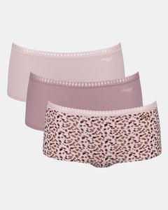 Sloggi 3 shorts Go Crush short rose dames