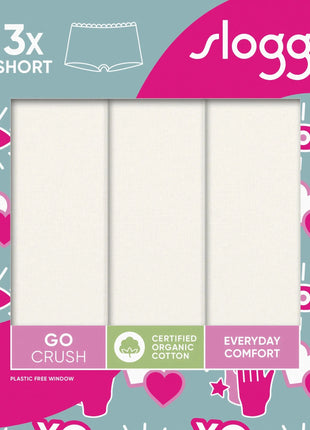 Sloggi short Go Crush short silk white dames