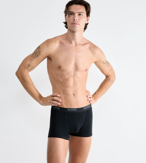 Sloggi short basic black heren 10004753-0004 Sloggi boxer basic black hommes