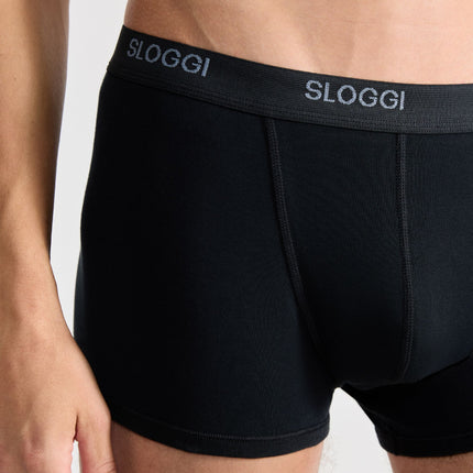Sloggi short basic black heren 10004753-0004 Sloggi boxer basic black hommes