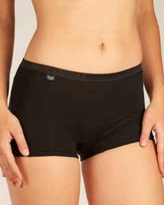 Sloggi short basic+ cotton black dames 10189218-0004 Sloggi shorty basic+ cotton black femmes
