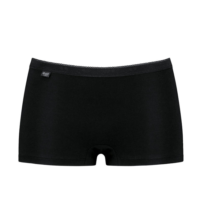 Sloggi short basic+ cotton black dames 10189218-0004 Sloggi shorty basic+ cotton black femmes