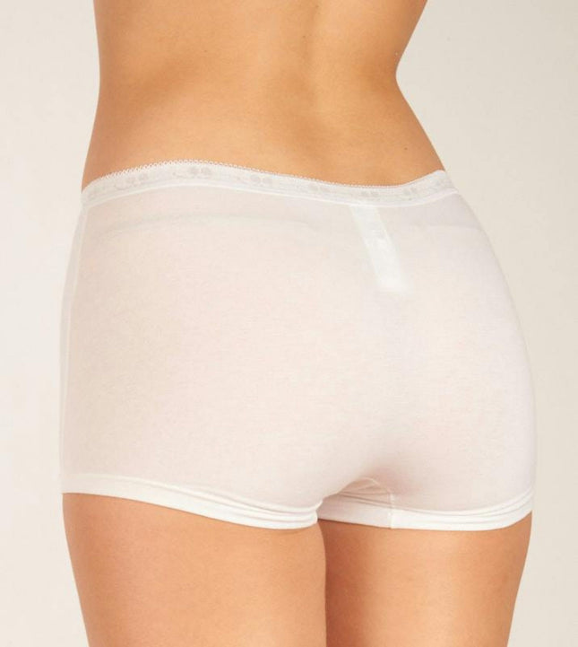 Sloggi short basic+ cotton white dames 10189218-0003 Sloggi shorty basic+ cotton white femmes
