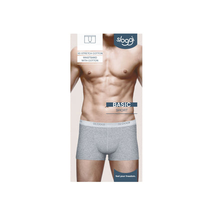 Sloggi short basic grey heren 10004753-0034 Sloggi boxer basic grey hommes