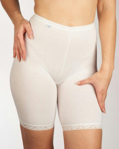 Sloggi short basic+ long white dames 10007643-0003 Sloggi shorty basic+ long white femmes
