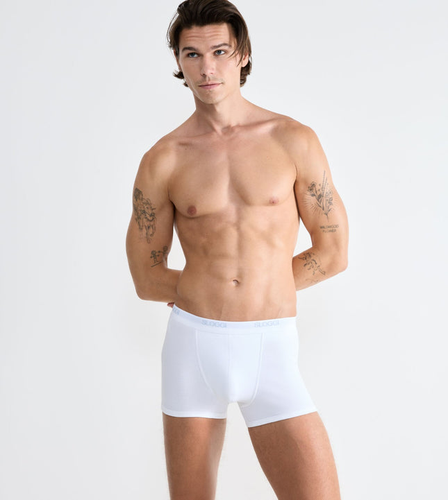 Sloggi short basic white heren 10004753-0003 Sloggi boxer basic white hommes