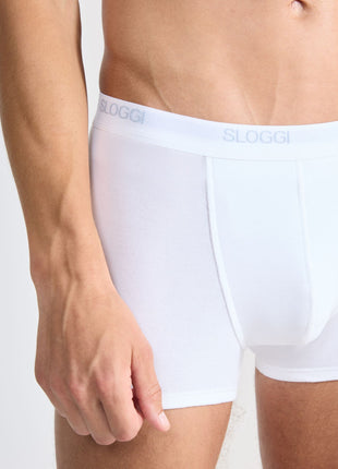 Sloggi short basic white heren 10004753-0003 Sloggi boxer basic white hommes