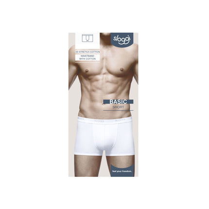 Sloggi short basic white heren 10004753-0003 Sloggi boxer basic white hommes