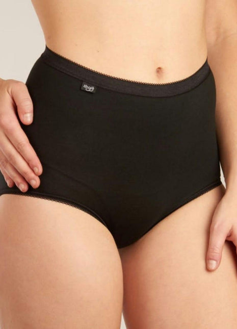 Sloggi slip basic+ maxi cotton black dames 10005037-0004 Sloggi slip basic+ maxi cotton black femmes
