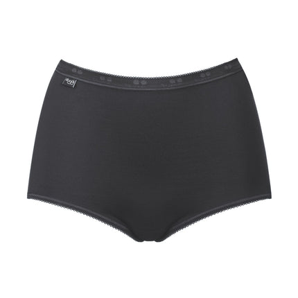 Sloggi slip basic+ maxi cotton black dames 10005037-0004 Sloggi slip basic+ maxi cotton black femmes