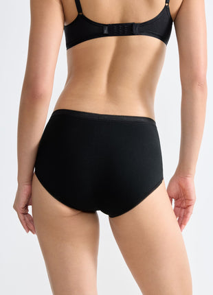 Sloggi slip basic+ midi cotton black dames 10005038-0004 Sloggi slip basic+ midi cotton black femmes