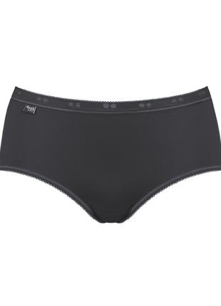 Sloggi slip basic+ midi cotton black dames 10005038-0004 Sloggi slip basic+ midi cotton black femmes