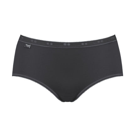 Sloggi slip basic+ midi cotton black dames 10005038-0004 Sloggi slip basic+ midi cotton black femmes