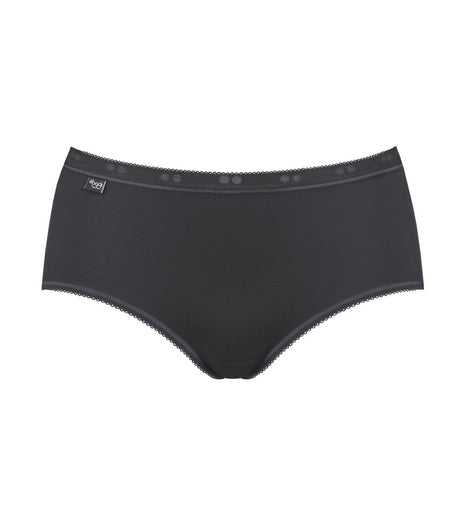 Sloggi slip basic+ midi cotton black dames 10005038-0004 Sloggi slip basic+ midi cotton black femmes