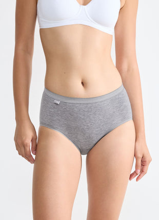 Sloggi slip basic+ midi cotton grey combination dames 10005038-M013 Sloggi slip basic+ midi cotton grey combination femmes