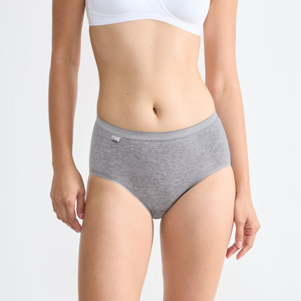 Sloggi slip basic+ midi cotton grey combination dames 10005038-M013 Sloggi slip basic+ midi cotton grey combination femmes