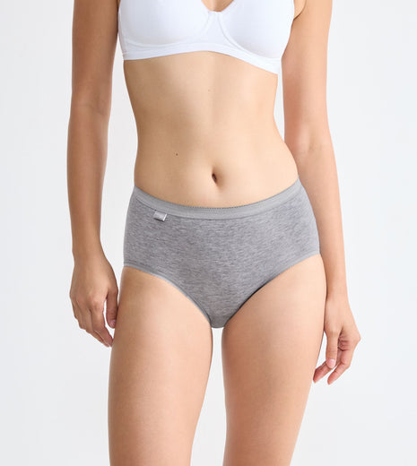 Sloggi slip basic+ midi cotton grey combination dames 10005038-M013 Sloggi slip basic+ midi cotton grey combination femmes