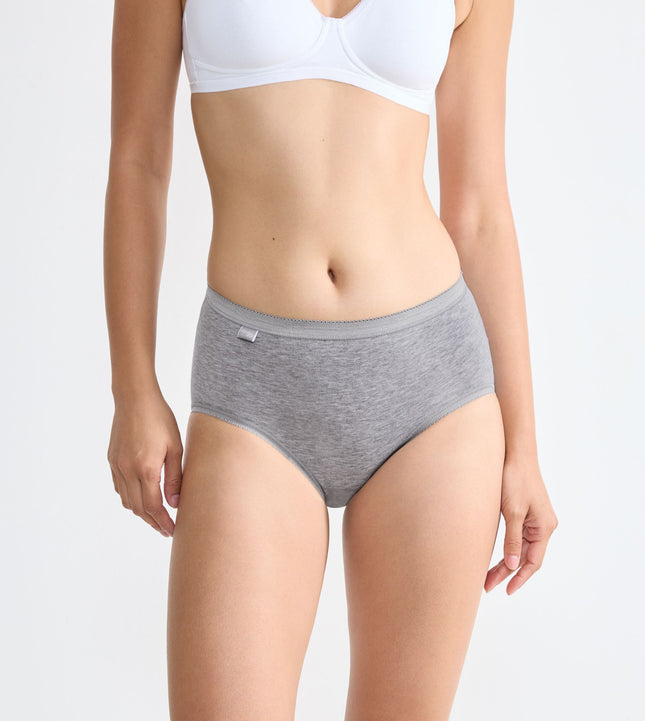 Sloggi slip basic+ midi cotton grey combination dames 10005038-M013 Sloggi slip basic+ midi cotton grey combination femmes