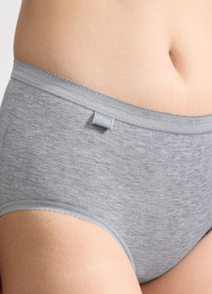 Sloggi slip basic+ midi cotton grey combination dames 10005038-M013 Sloggi slip basic+ midi cotton grey combination femmes