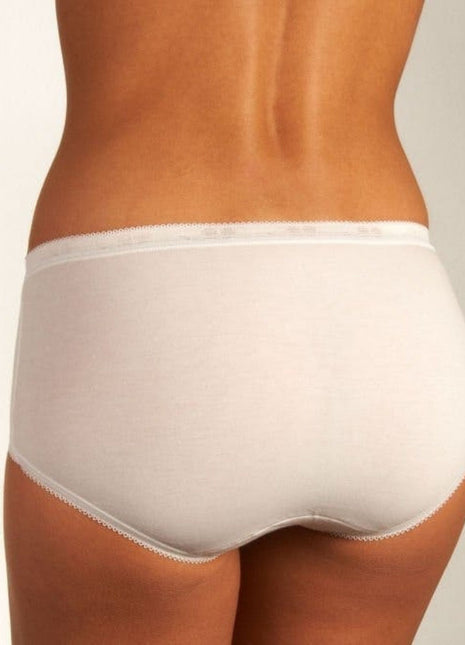 Sloggi slip basic+ midi cotton white dames 10005038-0003 Sloggi slip basic+ midi cotton white femmes