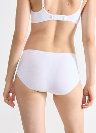 Sloggi slip basic+ midi cotton white dames 10005038-0003 Sloggi slip basic+ midi cotton white femmes