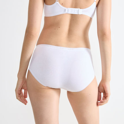 Sloggi slip basic+ midi cotton white dames 10005038-0003 Sloggi slip basic+ midi cotton white femmes