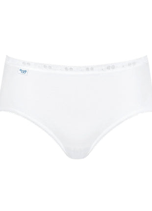 Sloggi slip basic+ midi cotton white dames 10005038-0003 Sloggi slip basic+ midi cotton white femmes