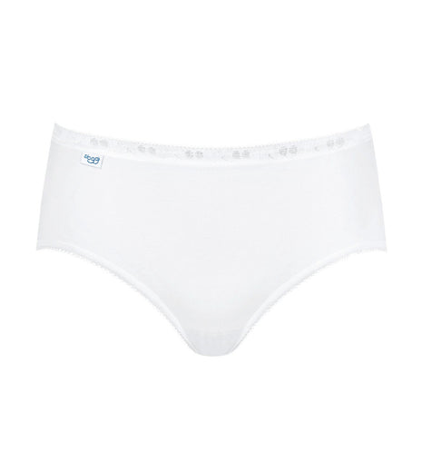 Sloggi slip basic+ midi cotton white dames 10005038-0003 Sloggi slip basic+ midi cotton white femmes